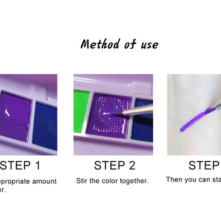 8 Color/box Water Activated Eyeliner Eyeshadow Palette UV Light Neon Reactive Eyeliner Pen Glow In Dark Eye Makeup Pigment Blue