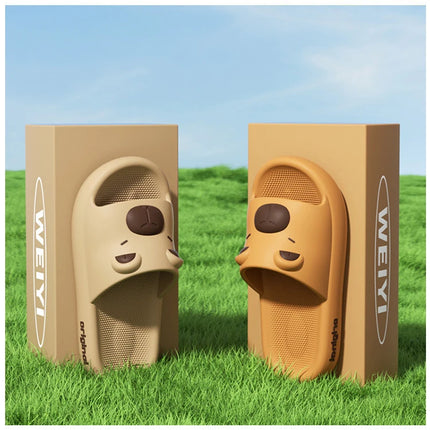 Capybara Cute Cartoon Slippers Sweet Indoor Outdoor Antislip Slides Thick Soft EVA Soles Kawaii Shoes