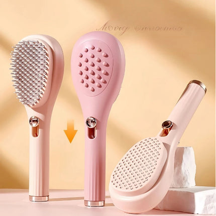Portable Telescopic Comb White Pink Scalp Massage Brush Self-Cleaning Hair Comb Women Salon Styling Tool Compact Magic Comb