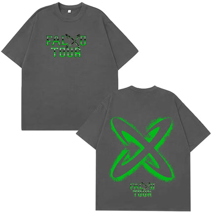 Feid VS Ferxxo 2026 "Falxo Tour – El Mano a Mano Del Año" Graphic T-Shirt, Unisex Hip-Hop Latin Urban Style Loose Cotton T-shirt