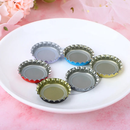 100 Pcs Crown Caps Homebrew Beer Caps Craft Beer Bottling Caps Oxygen Absorbing Seal Crown Caps for DIY Home Brewing Beer Tool