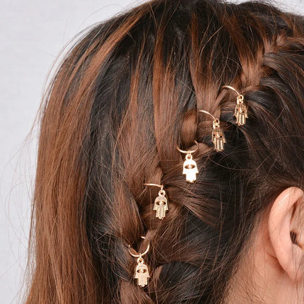 SOHOT New Arrived Set Circle Shell Cross Pendant Women Hairwear Dreadlocks Locs Headbands Hair Clips Ornaments Gift