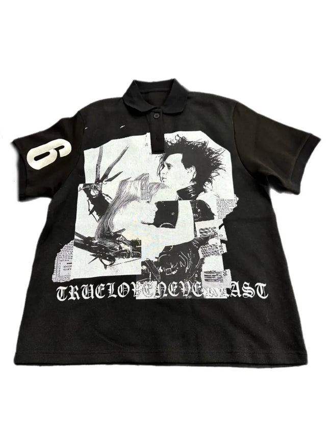 Vintage Sounds Collection Graphic T Shirts Goth Style Streetwear Harajuku Short Sleeve Y2k Tops Polo t shirt for men clothing