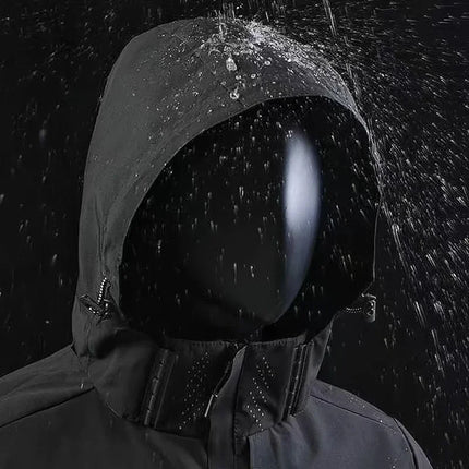 Honda Motorcycle Jacket Men's Hooded Windproof And Waterproof Coat With Detachable Hood And Zipper Shirt, Large Size Riding Suit