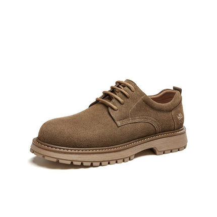 Golden Camel Men's Shoes 2026 New Business Casual Soft-Soled Leather Shoes High-Quality Non-slip Velvet Warm Work Shoe