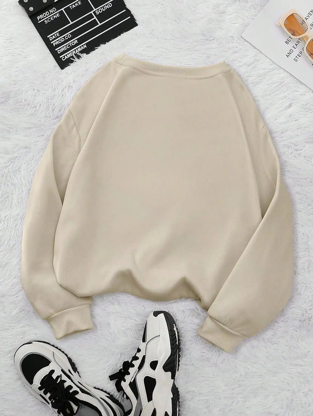 Women's Sweatshirts Women's Floral Virgin Mary Print Round Neck Autumn Sweatshirt Hoodie Vintage Essential Women Sweatshirt 2024