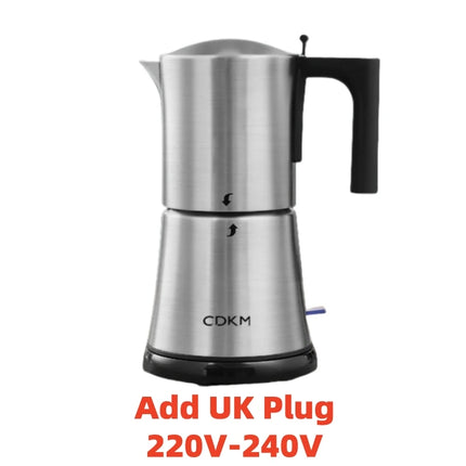 CDKM Moka Pot SUS304 Stainless Steel Mocha Espresso Coffee Electric Espresso Kettle Espresso for Office Kitchen Italian Coffee