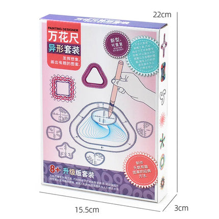 Multi-function Geometric Ruler Drawing Painting Spirograph Tools Kit for Children Educational Coloring Spiral Gears Drafting Toy