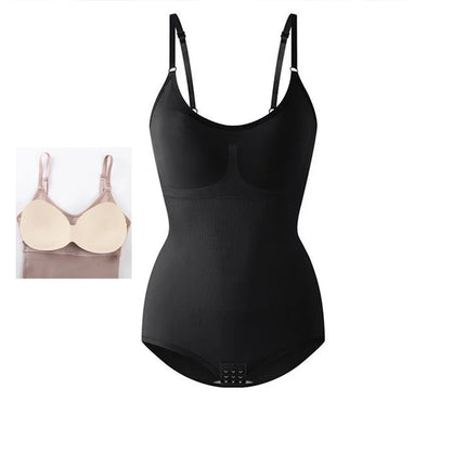 Shapewear Bodysuit for Tummy Control Women Hooks Crotch Body Shaper Stree Jumpsuit with Bras Abdomen Control