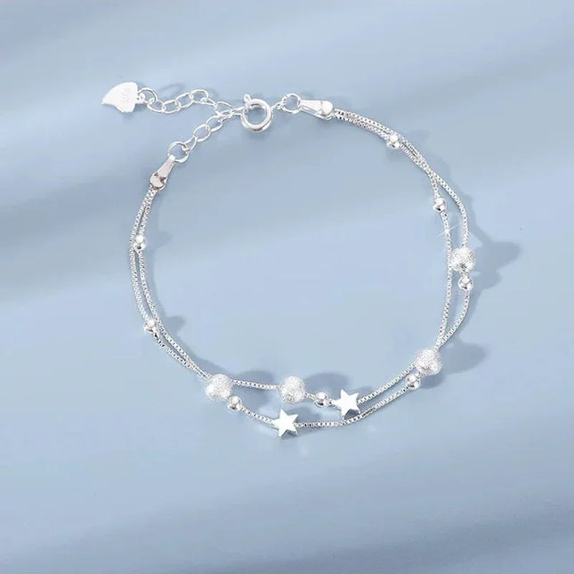 925 Sterling Silver Beautiful Bead Bracelets For Women Korean Fashion Designer Adjustable Bead Bracelet Luxury Original Jewelry