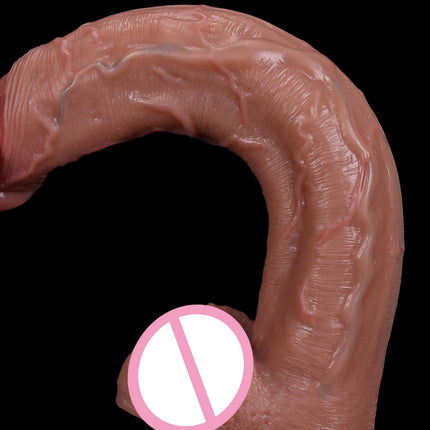 Realistic Soft Double Silicone Long Dildo 3Colors Fake Thick Penis Aginal Masturbation Suction Cup Cock Woman Man Anal Sex Toy