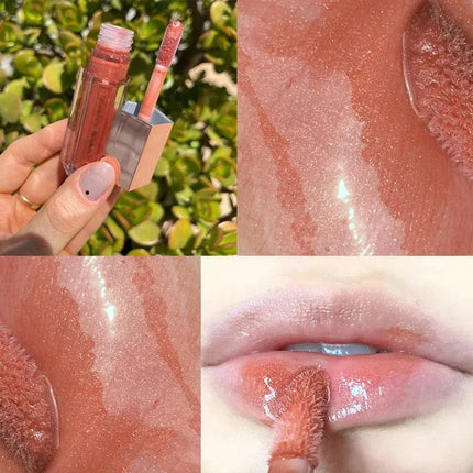 Hot 9 Colors Lip Gloss Lipstick Water Gloss Highlight Mirror Lasting FUSSY HEAT RIRI Sparkling Charming Moisturizing Lip Care