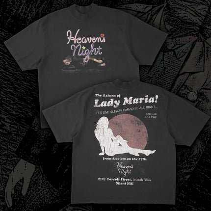 Classic Game T-shirt Silent Hill TEE Women Short Sleeves Street Casual Cotton Gift for Fans Short Sleeves Hip Hop Oversized Tops