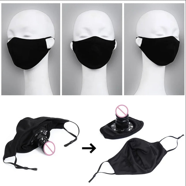 Mouth Plug Ball High-Quality Silicone Simulation Penis Adult Game Bondage Mask with Dildo Mouth Gag Erotic Sex Toys for Couples