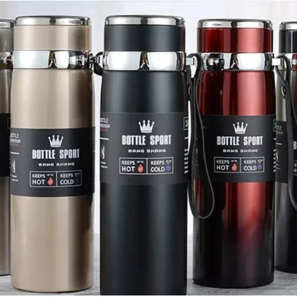 1000ml Large Capacity Stainless Steel Insulated Water Bottle Leakproof Portable Sport Flask for Men Women Outdoor Hiking