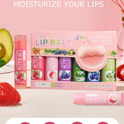 Pennyfun Fruit-Flavored Lip Balm Set: Ultra-Hydrating and Moisturizing Formula - Best-Selling Lip Treatment with a Variety