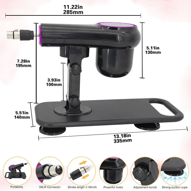 FREDORCH Portable Sex Machine Adjustable Speed Angle Automatic Wireless Control for Woman Man Masturbating Pumping Gun Sex Toys