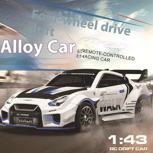 Macro Star D43 Full Proportion Remote Control Drift Car 1:43 Scale Alloy Gyro Four-Wheel Drive Flat Run Luminous Toy Model