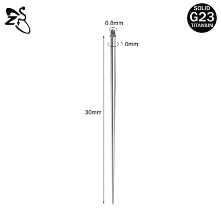 ZS 1 Piece G23 Titanium Curved Taper Insertion Pin Tool Internal Thread Piercing Kit For Tragus Helix Lip Nose Piercing Jewelry