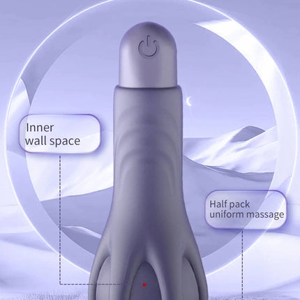 Powerful Vibrating Glans Trainer for Men Masturbator Penis G Spot Soft Fingertip Prolong Endurance Massage Vibrator Erotic Toys- VIBRATEUR