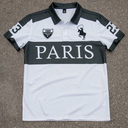2026 Summer New Style Men's Polo Shirt with Letter Print Breathable Lightweight Casual and Fashionable