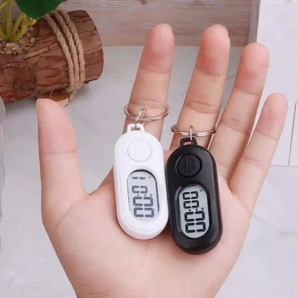 Electronic Clock Keychain stop watch ports Small Stop Timer Keychain LCD Screen Digital Clock Lightweight Countdown Accessories