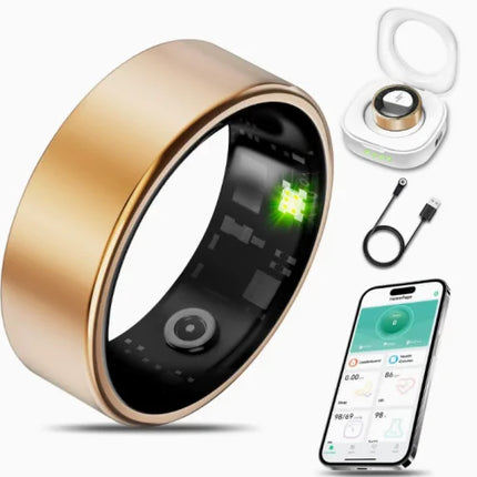 Smart Ring Wireless Function Step Counting Sports Mode Stainless Steel Material Novelty Ring Fashion Men's and Women's Ring