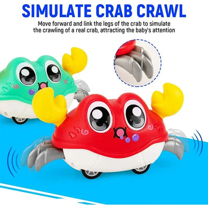 Inertial Crawling Crab Pet Baby Sensory Toy Development Cartoon Cute Toddler Interactive Montessori Walking Toy Gift 1 2 3 Years