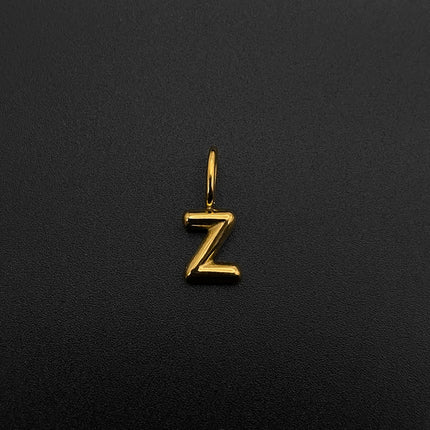 eManco Stainless Steel Gold-plated Charms Modern Style 3D Bubble Alphabet Elements DIY Necklace Bracelet Jewelry Making