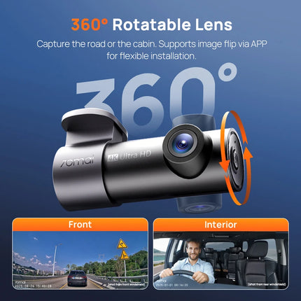 Global version 70mai dash cam M310 plus 4K true 4K 2160p WDR voice control support 24H parking mode car DVR 70mai M310 plus 4K