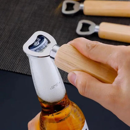 1-30PCS Stainless Steel Wooden Bottle Opener For Home Kitchen Bar Restaurant Party Gift Kitchen Accessories  Gadget