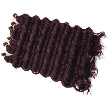20“Deep Curly Synthetic Hair Deep Wave Bulk Crochet Braid Black Ombre Blue Brown Gray Green Purple Color Twist Braiding Hair