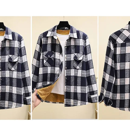 Thickened Fleece Winter Shirt Jacket for Women Casual Style Plus Size Slimming Design Versatile Autumn Winter Collection