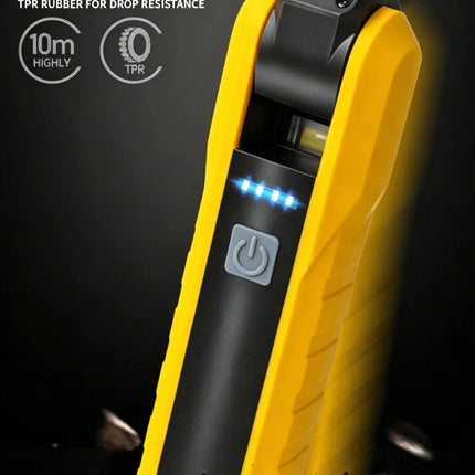 Rotatable COB Work Light LED Flashlight USB Charging Car Repair Lamp SOS Warning Light With Magnet Hook 4 Modes Camping Lantern
