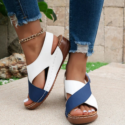 Heels Women's Sandals Wedge Heel Summer Shoes For Woman Low Platform Sandalias Mujer Heeled Summer Sandals Elegant Women Wedges