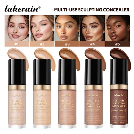 Lakerain Concealer Liquid High Coverage Cover Acne Dark Circles Foundation Modify Oil Control Face Contouring Cosmetics