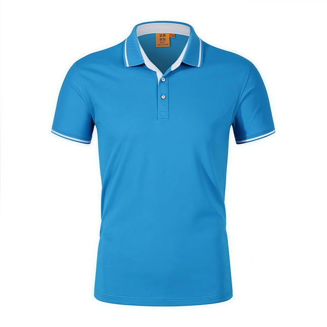 Ice Silk Short Sleeve T-Shirt Summer Work Uniform Logo Printed  Team Culture Polo Shirt  Fashion for Men and Women
