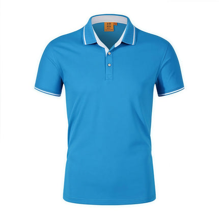 Ice Silk Short Sleeve T-Shirt Summer Work Uniform Logo Printed  Team Culture Polo Shirt  Fashion for Men and Women