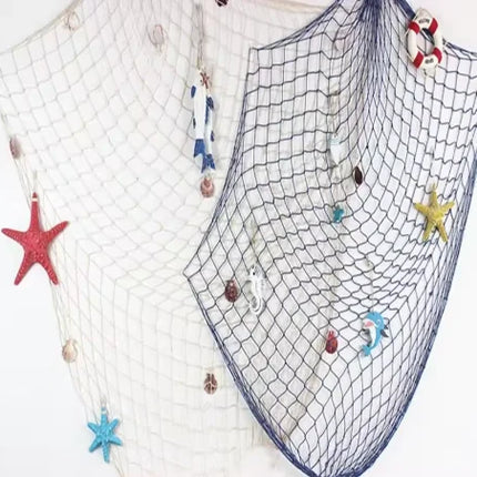 Fishing Net Navy Wall Hangings Studio Prop Room Home Decor Mediter Sea Stickers Marine Over The Garden Life Buoy Crafts Nautical