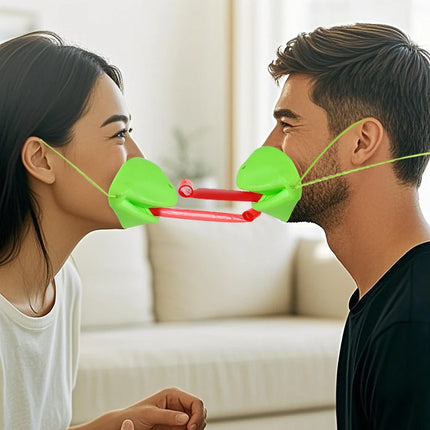 Frog Tongue Blowing Game Set, Suitable for Family Gatherings, Stress-Relieving and Funny Tabletop Puzzle Game Toy