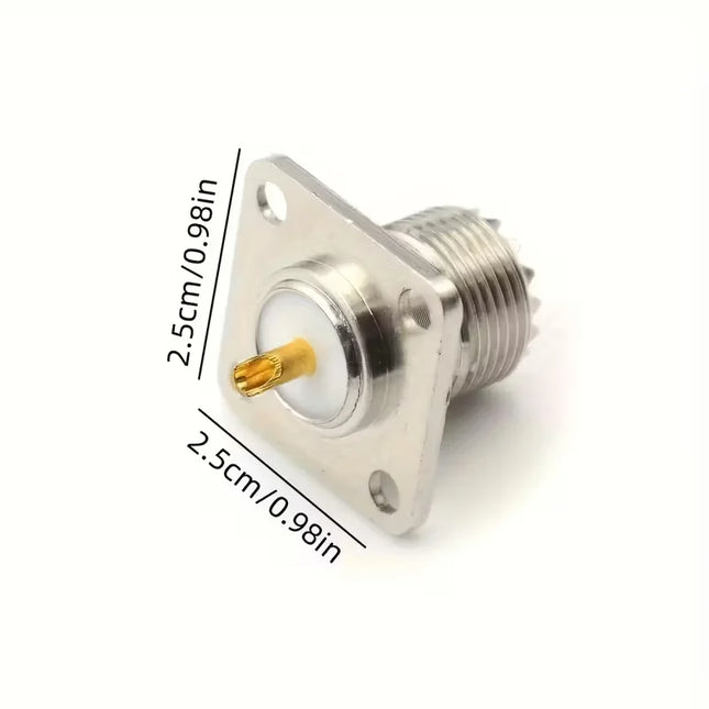 1PC UHF Female SO239 UHF Male PL259 Flange Mount RF Connector Adapter Test Converter Panel Chassis Mount Handle RF Coax Cable