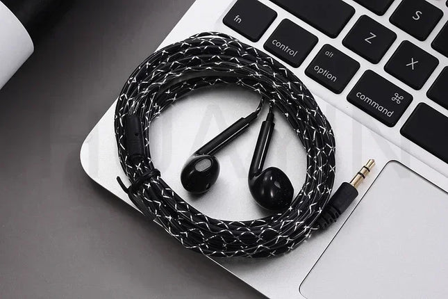 Wired Earphones 3 meters 3m 2m Long Line Jack 3.5mm Computer Headset Crystal Headphones 5 Generation Earplugs TV PC headsets