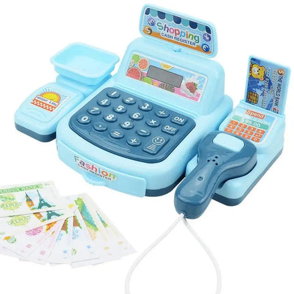 Z. 1 Set Electronic Game Lighting And Sound Effects Supermarket Cashier Toy Simulation Shopping Cash House Toys