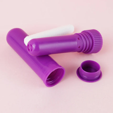 20-200set Colorful Plastic Nasal Inhalers Sticks Refill for Perfume with High Quality Replacement Cotton Wicks for Essentail Oil