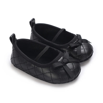 Newborn Baby Mary Jane Ballet Flat Shoes Classic Fashion Non-Slip Bow Baby Shoes Soft Sole Preschool Walking Footwear