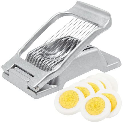 Egg Slicer Heavy Duty Aluminium Alloy Egg Slicer Cutter for Hard Boiled Eggs Multipurpose Egg Cutter Mini Manual Egg Slicer