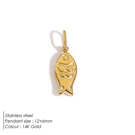 Stainless Steel charms Ocean shell conch golden pendant Summer beach Handmade Necklace Bracelet DIY charms for jewelry making