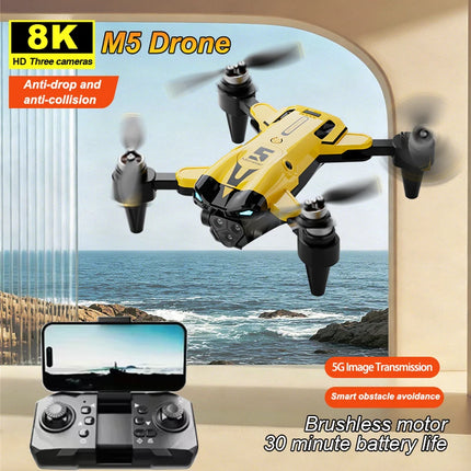 HD Aerial Drone 8K Camera Dual Lens Switch Horizontal Vertical Shooting Gesture Photo Video VR Glasses HDR Imaging App Control RC Drone