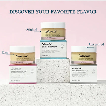 Rose Flavor Collagen Cleansing Balm Nourishing Cream Makeup Remover Mild Non-irritating Moisturizing Non-greasy Cleansing Balm