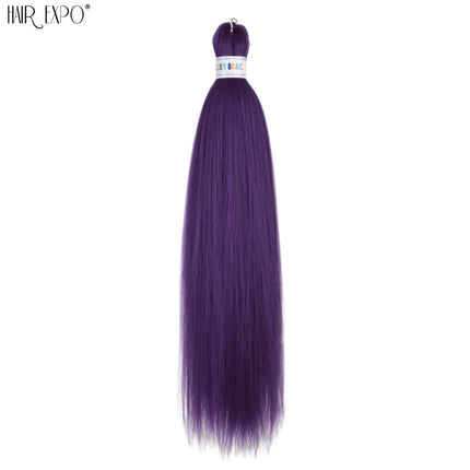 26Inch Easy Braids Hair Synthetic Colourful Pre Stretched Braiding Hair Extensions Jumbo Braids Ombre Yaki Long Straight Hair